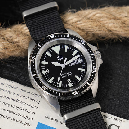 Watchdives WD1980 V3 Watch Vintage VH31 Quartz Movement Stainless Steel Watches Luminous K1 10Bar Waterproof Wristwatch
