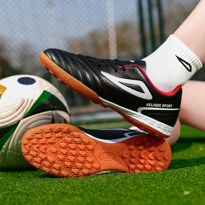 Hot Sale Best-selling Unisex Youth Football Boots Turf Cleats Anti-slip Breathable Leather Upper Lightweight Durable Soccer Trai