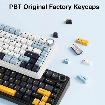 AULA F75 Mechanical Keyboard Wired/2.4G Wireless/Bluetooth RGB PBT 75% Layout OEM Profile Gasket Customized PC Gaming Keyboard