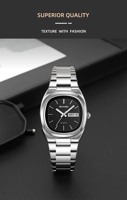 SKMEI 2420 Casual Female Wristwatch Dress For Women Ladies Business Steel Clock Fashion Quartz Date Time Women Luxury Watches