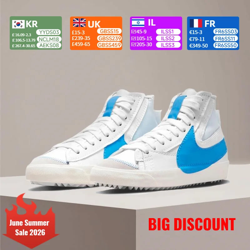 Nike Blazer Unisex Retro Casual Sneakers Classic Retro Style z udobno oblazinjenostjo DD3111-103