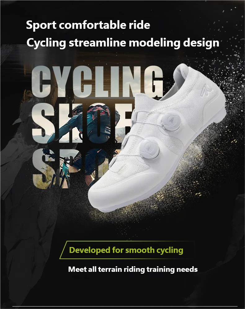 Professional Men Cycling MTB Shoes Route Cleats Speed Road Bike Sneaker Racing Women Flat Bicycle Mountain Spd Biking Footwear