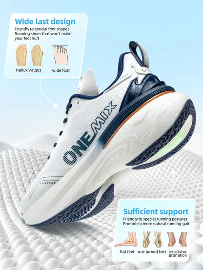 ONEMIX 2026 Jogging Running Shoes Unisex Lightweight Sneakers Road Wear-Resistant Fashion Sports Fitness Shoes