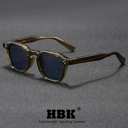 HBK Fashion Retro Men Sunglasses Classic Square Frame  Design Sun Glasses Women Outdoor Travel Party Business Festival Gift
