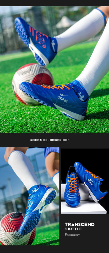 Double Star Men's Genuine TF Turf Soccer Shoes, for Primary School Students, Teenagers, Adults & Kids, Professional Training and