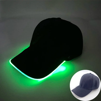 Fashion Glowing Baseball Cap LED Light Up Hiphop Hat Bar Club Props Fluorescent Hat Men Women DJ Dance Supplies Costume