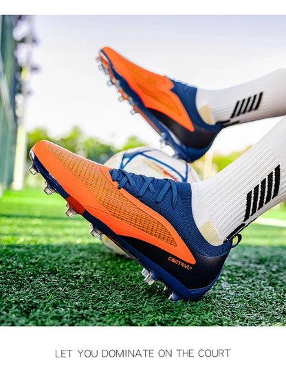 New Men Football Boots Sport Adult Long Spikes Soccer Shoes Training Outdoor Cleats Breathable Non Slip Boys Match Comfortable