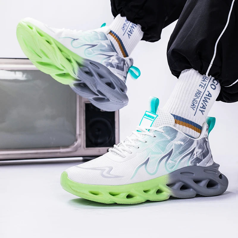 Men Running Shoes Breathable Mesh Sports Shoes Cushion Casual Sneakers Lightweight Comfortable Tennis Shoes﻿ Athletic Footwear