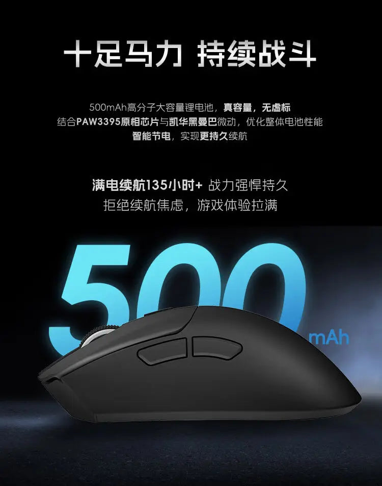 Mysz bezprzewodowa Metaphyuni Metapanda P1 Pro Max PAW3395L o niskim opóźnieniu, lekka ergonomiczna mysz e-sportowa do gier na PC, prezent dla gracza