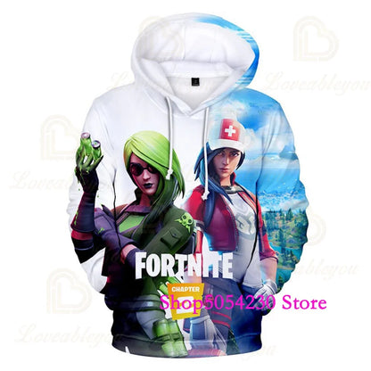 Fortnite Season 2 Boys and Kids Hoodies Cartoon Casual Sweatshirts Battle Game Heroes Print Polyester Autumn Girls Pullovers