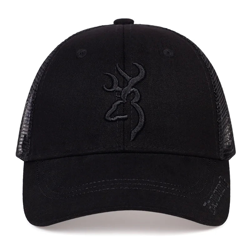 Embroidered Totem Baseball Hat, High Quality Hip Hop Outdoor Mesh Hat, Sunshade, Breathable Truck Hat