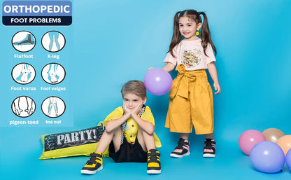 Kids Casual Shoes Princepard Arch Support Orthopedic Children's Sneakers Girls Boys with Corrective Insoles for Flat Feet