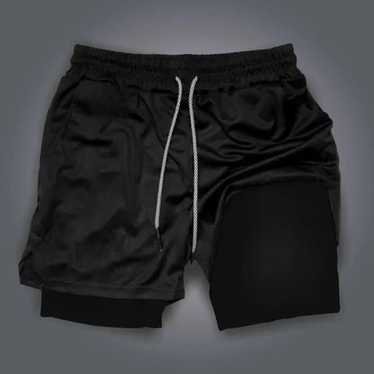 2026 Summer Dragon Ball  Goku Wolf Samurai 2-in-1 Gym Shorts 100% Cotton Oversized Fitness Retro Streetwear Unisex  Adults Kids