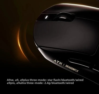 Bezprzewodowa mysz gamingowa Bluetooth ATK Dragonfly A9, ergonomiczna konstrukcja, szybka reakcja, PAW3950 Ultra, 800mAh, lekka, 8KHz, e-sportowa