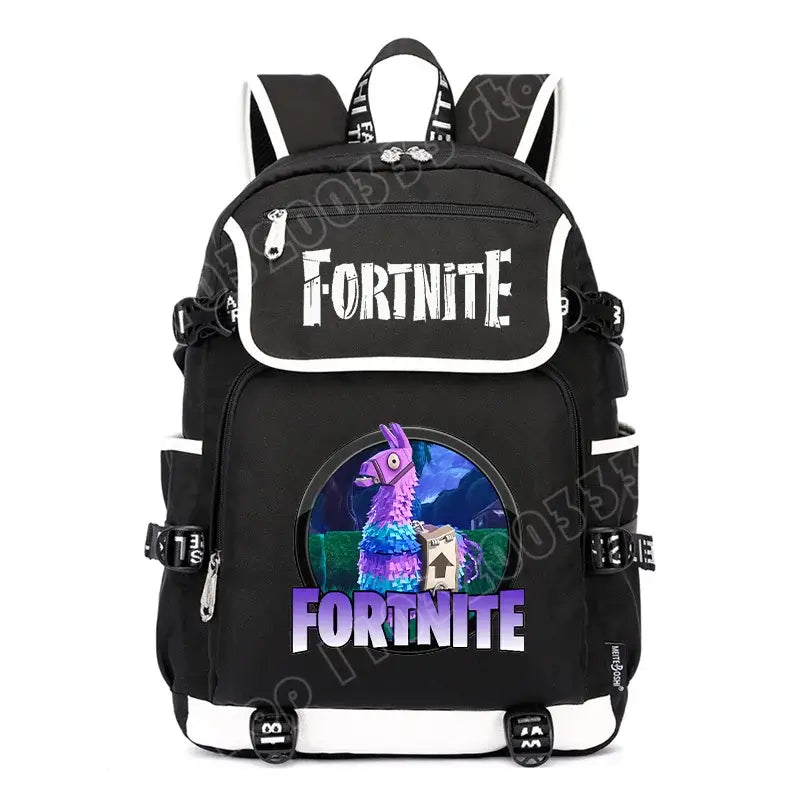Fortnites Large Capacity Backpack Casual Shoulder Bag with USB Port Unisex Anime Students Schoolbag New Stylish Stationery Gift