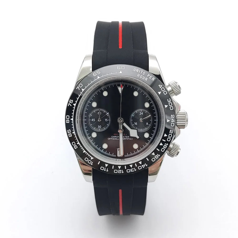 New Chronograph VK64 Quartz Watch 39.5mm 316L Stainless Steel 50M Waterproof Luminous Men Sports Business Watches