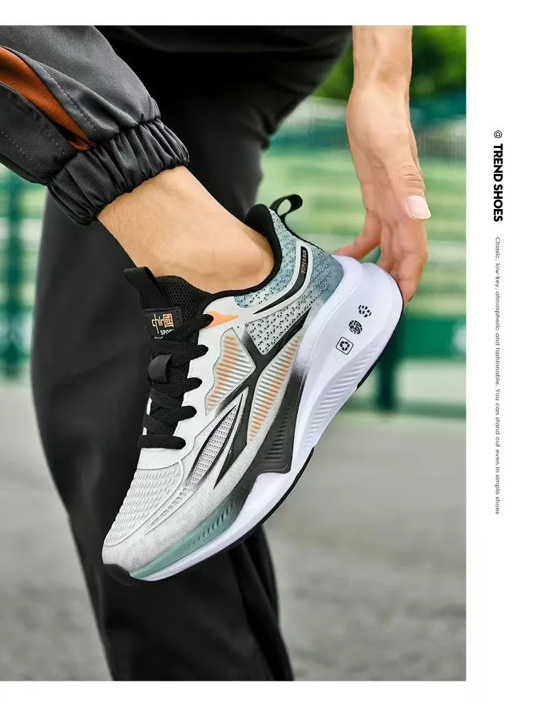 New casual sports shoes for men, trendy breathable mesh shoes, versatile and lightweight running shoes