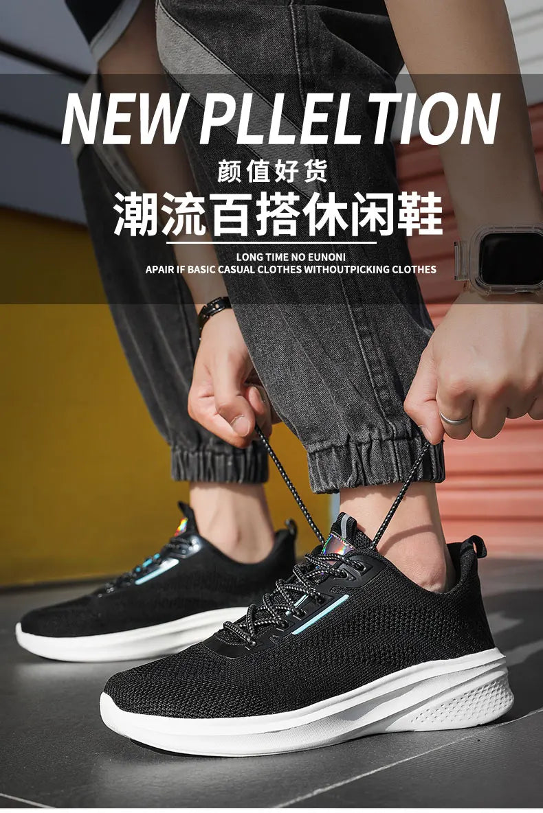 Leather Men Shoes Sneakers Trend Casual Shoe Italian Breathable Leisure Male Sneakers Non-slip Footwear Men Vulcanized Shoes