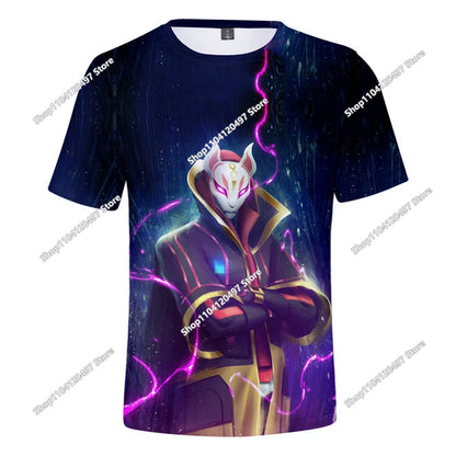 Fortnite T-Shirt Men Shoot Game Battle Hero T-shirt Victory Royale Clothing Young Children T-shirts for Boys Girls Ages 2-14