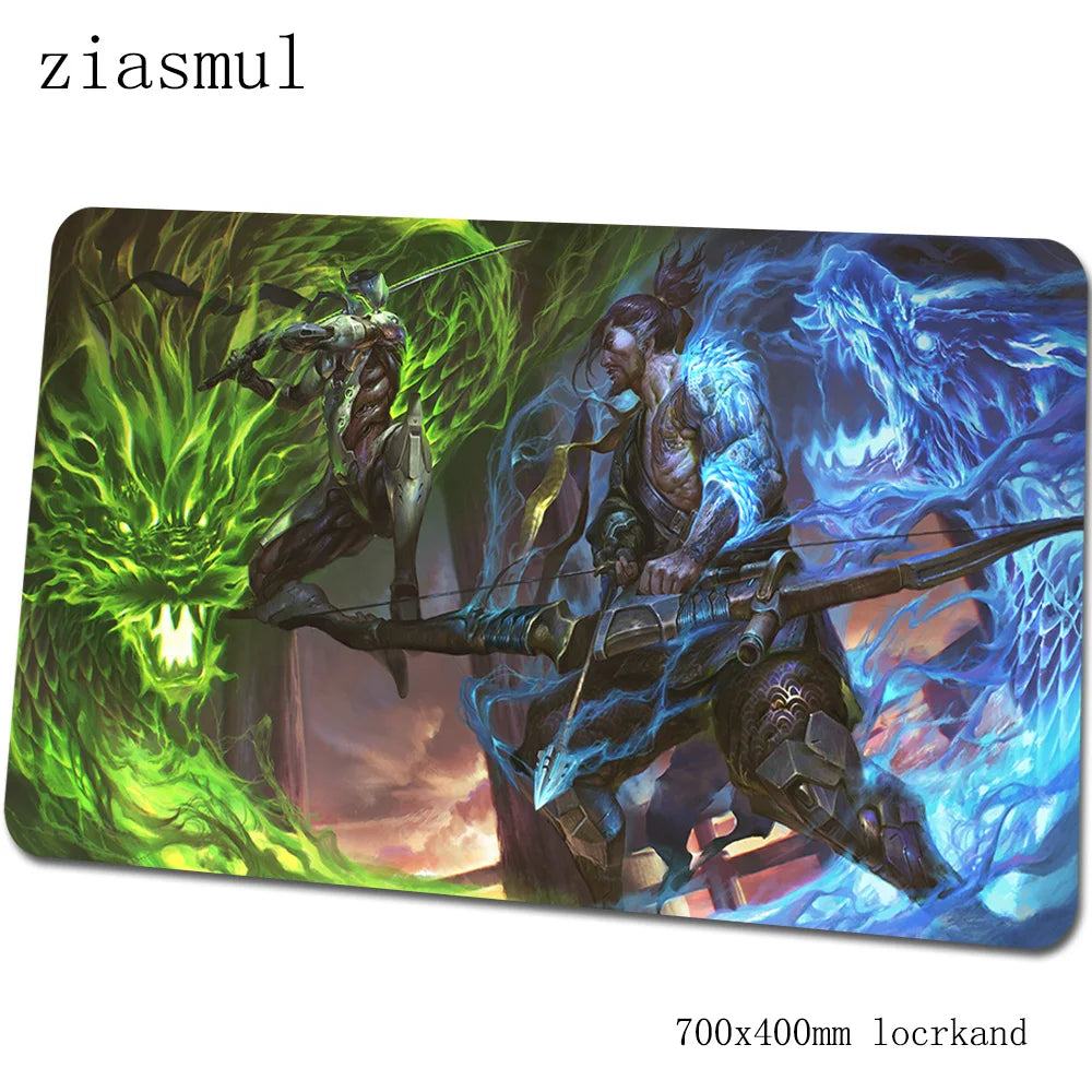 Tapete de rato Overwatch — elegante tapete para computador 70x40cm, tapete de rato gaming grande XL para rato e teclado, jogos PC, secretária gamer