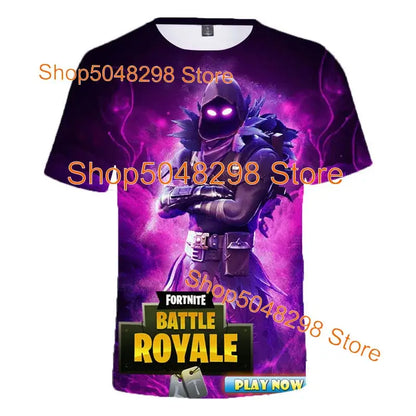 Μπλουζάκι Bushranger Fortnite για παιδιά, 3D εκτύπωση Banana Peely, T-shirt για άνδρες και γυναίκες, Tee Battle Royale Game, καλοκαιρινά τοπ, δώρα γενεθλίων