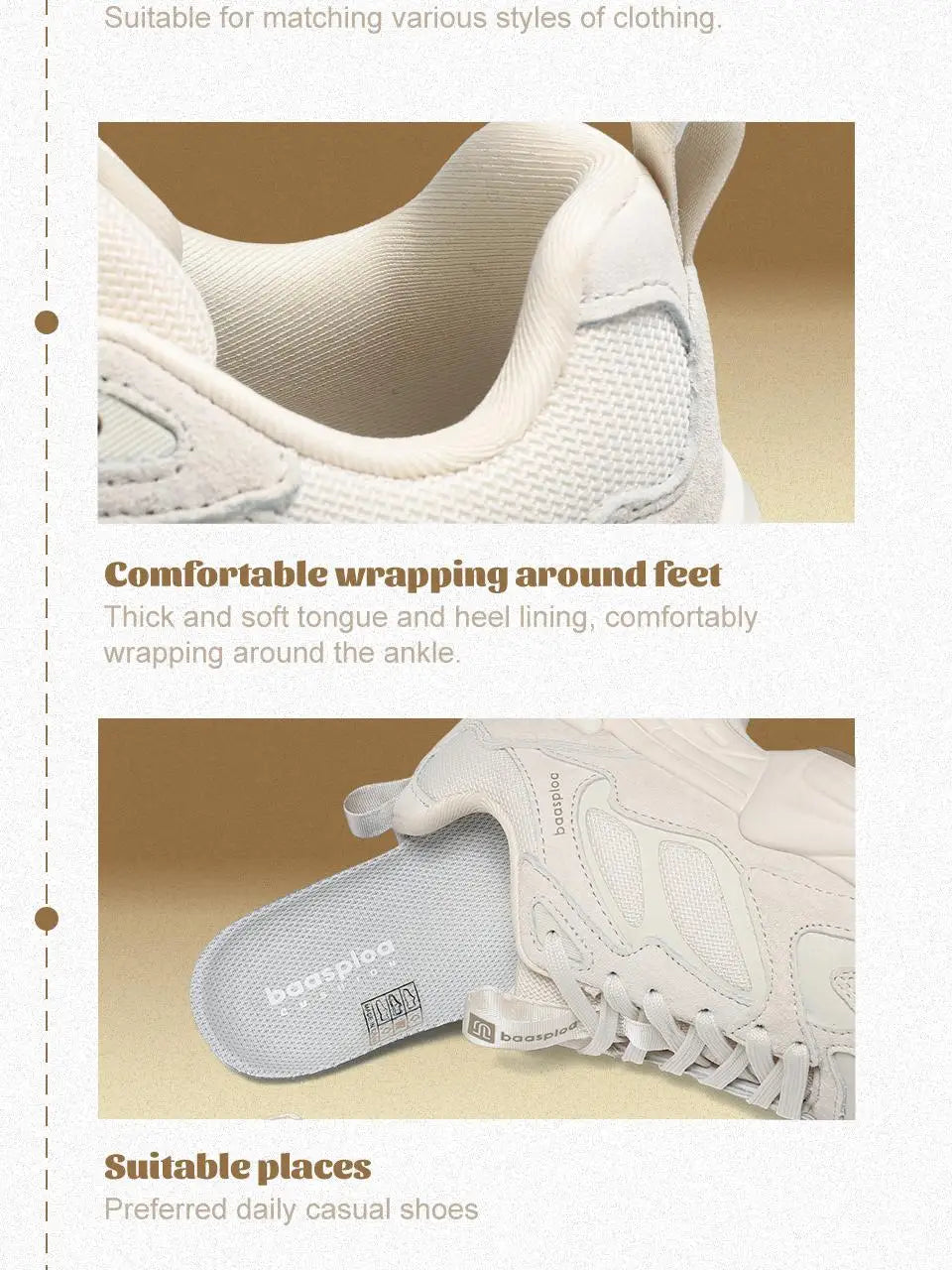 Baasploa Women Running Sneakers Brand Mesh Breathable Comfort Walking Shoes Outdoor Anti-slip Female Casual Jogging Sports Shoes