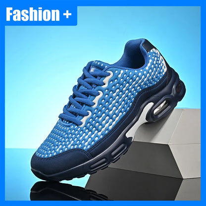 Men Sports Shoes Lightweight Rebound Soft Sole Fashionable Mesh Breathable Youth Outdoor Running Fitness Training Shoes for Men