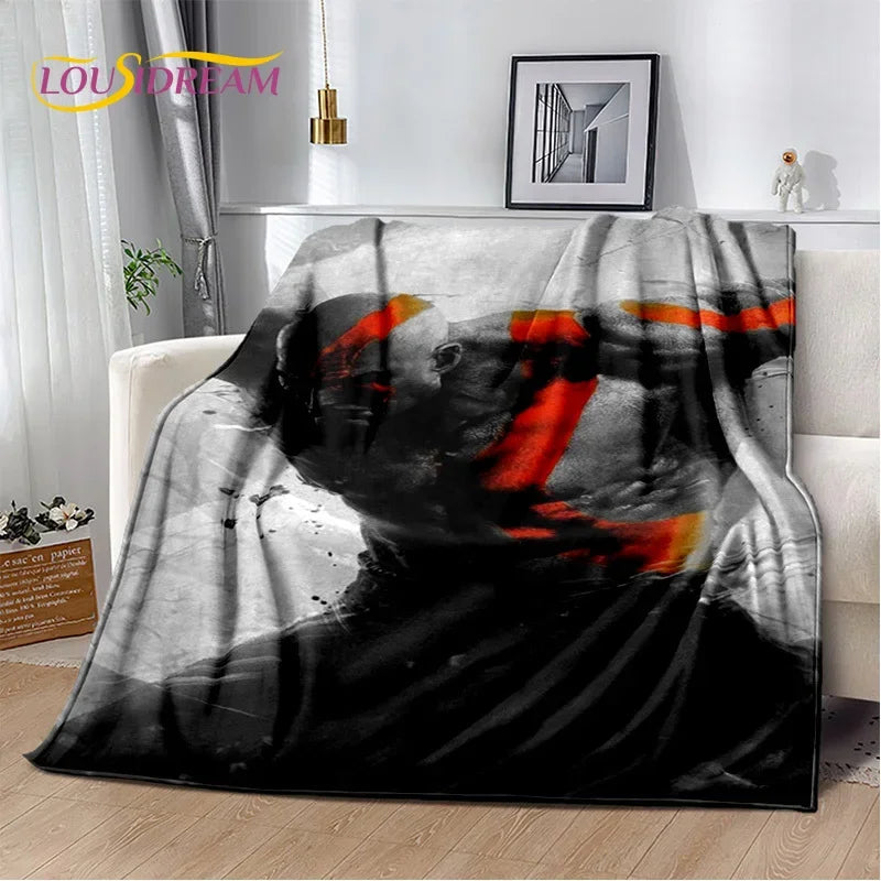 29 Style Kratos God of War Games Cartoon Blanket,Soft Throw Blanket for Home Bedroom Bed Sofa Picnic Travel Office Cover Gifts