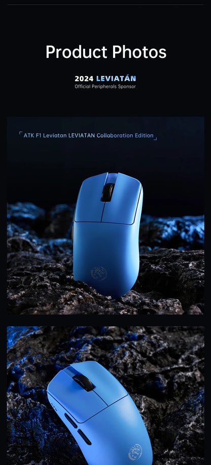 Rato Gaming Sem Fios ATK BlazingSky F1 Extreme PAW3950 Ultra Dual-Mode 8000Hz, 35g, Leve, para E-sports FPS