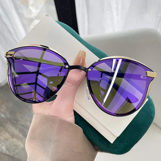 Fashion Classic Polarized Sunglasses for Women Cat Eye Brand Sun Glasses Luxury Round Eyeglasses UV400 Gafas De Sol