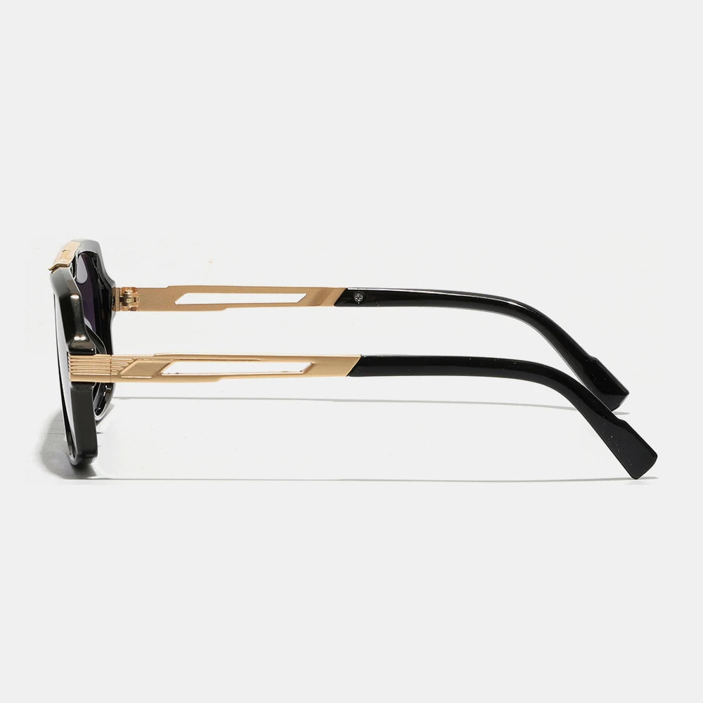 Ruiao Double-Bridge Pilot Sunglasses UV400 Fashion Gradient Shades Metal Frame Unisex Sun Glasses for Men And Women Driving