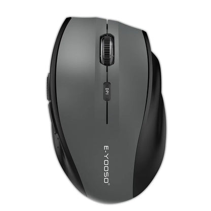E-YOOSO E-1010 Wireless Gaming Mouse 2.4G USB Optical Mouse, 2400 DPI Ergonomic Wireless Gaming Mouse for Laptop, PC & Office