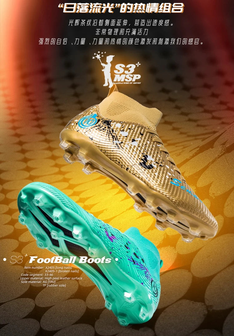 High Quality Soccer Cleats for Men Soccer Shoes Society Boys Football Boots Children Football Shoes Sneakers Unisex Soccer Boots