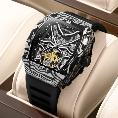 Fully automatic skeleton mechanical watch, fashionable personality, luxury hot men's watch, casual business watch