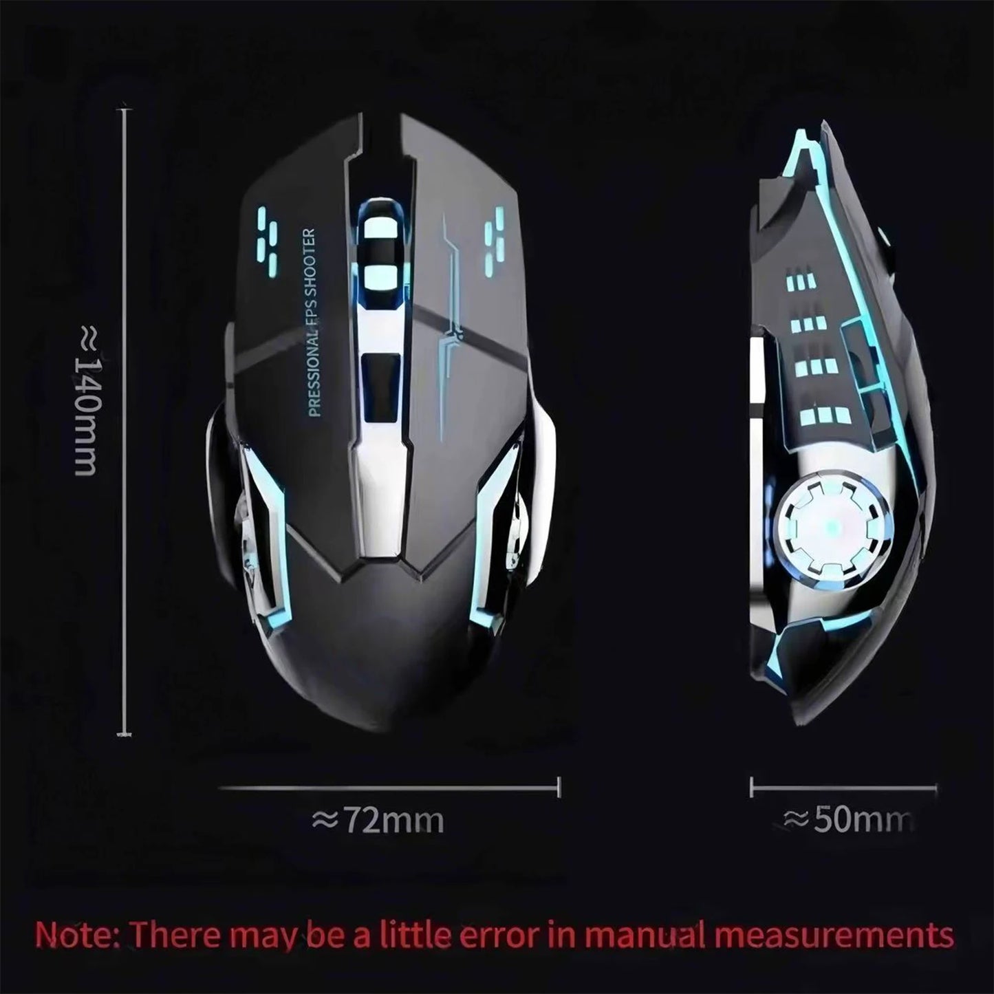 Bluetooth Mouse Gaming Computer Rechargeable Wireless Mouse USB Mechanical E-Sports Backlight PC Gamer Mouse for Computer