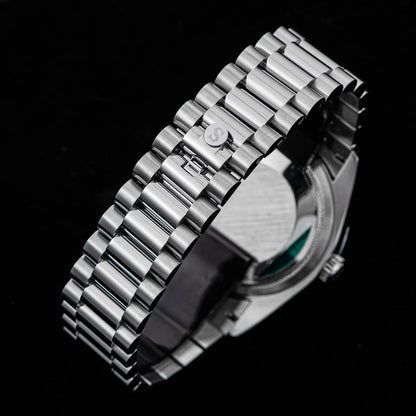 Sugess Watch of Men 36mm Date Automatic Retro Mechanical Wristwatches Sapphire Crystal RoseGold Dandong SL3034 Movement Day New