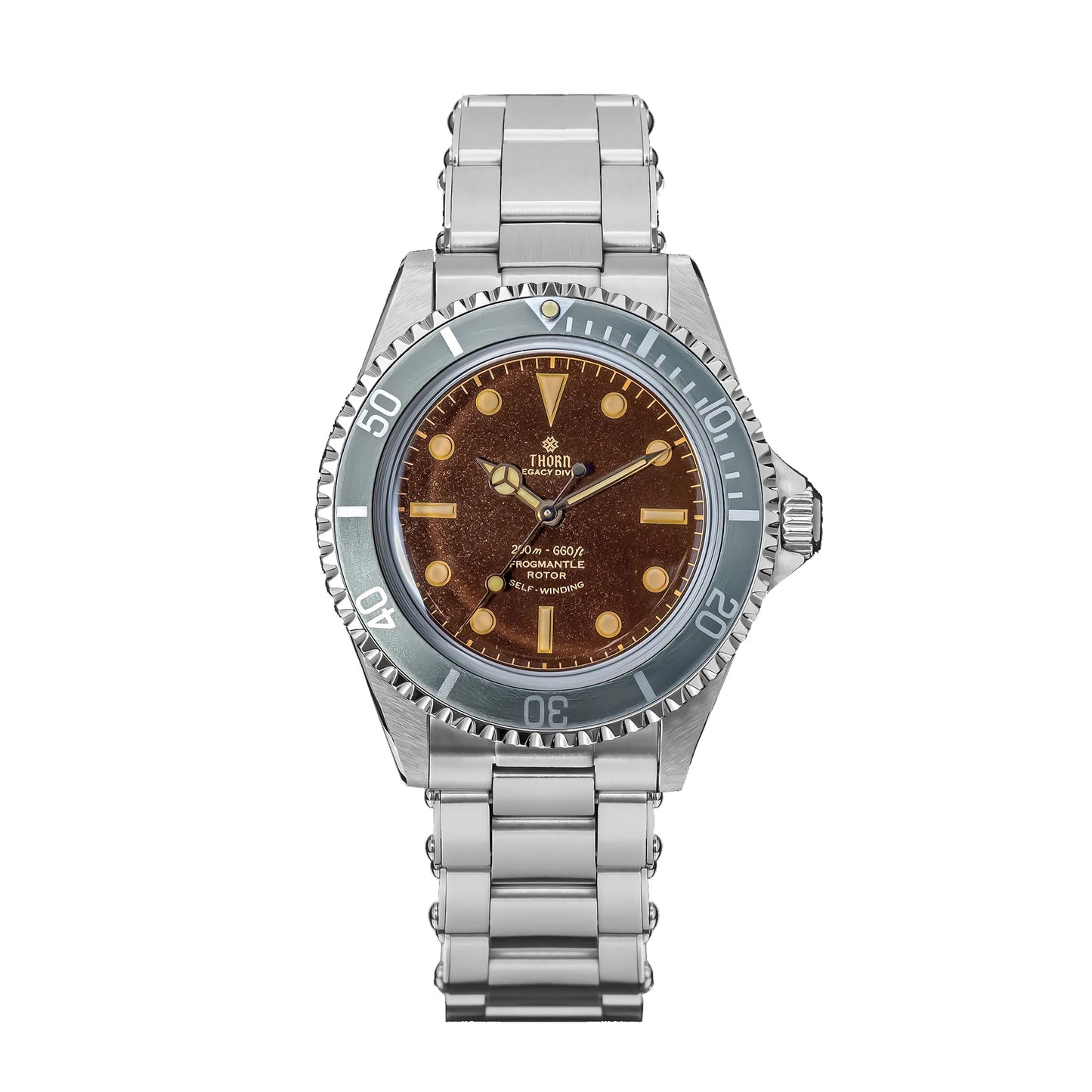 Thorn T023 V3 40mm Men Diving Watch PT5000 Automatic Movement Mechanical Vintage Watches 200m Water Resistance Sapphire