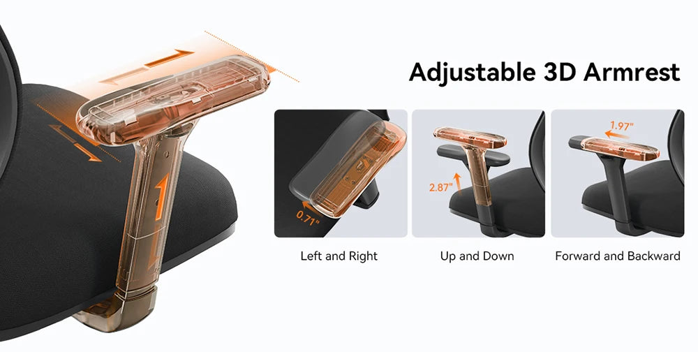 NEWTRAL Ergonomic Office Chair, Auto-Following Backrest, Adaptive Lower Back Support, Adjustable Headrest Seat Depth Computer Chair