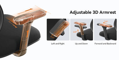 NEWTRAL Ergonomic Office Chair, Auto-Following Backrest, Adaptive Lower Back Support, Adjustable Headrest Seat Depth Computer Chair