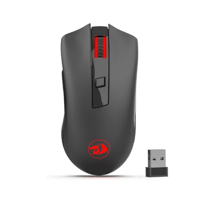 Rato sem fios Redragon M652 Optical 2.4G com recetor USB, rato portátil para gaming e escritório, 5 níveis de DPI ajustáveis