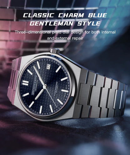 SPECHT&SOHNE New 37MM Men's Watches Luxury Automatic Watch For Men Rose Gold Stainless Steel Mechanical Wristwatch Waterproof