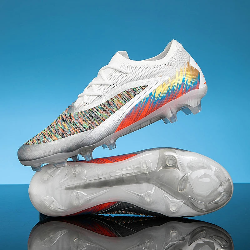 New Men Football Boots Cleats Shoes Soccer Long Spikes FG Ultralight Training Soccer Shoes Non-Slip Outdoor Match Drop Shipping