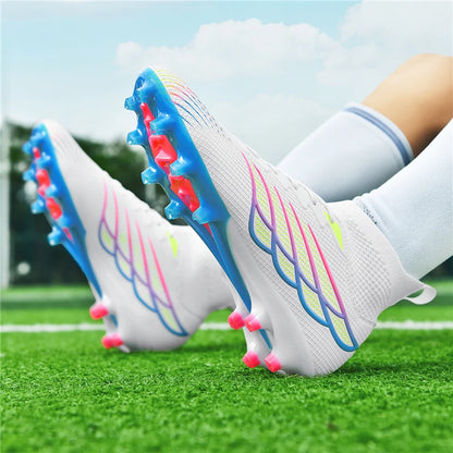 Superfly FG Football Boots Outdoor Soccer Cleat Black Shoes Soft Sport Professional Shoes Breathable Comfortable Boots Plus Size