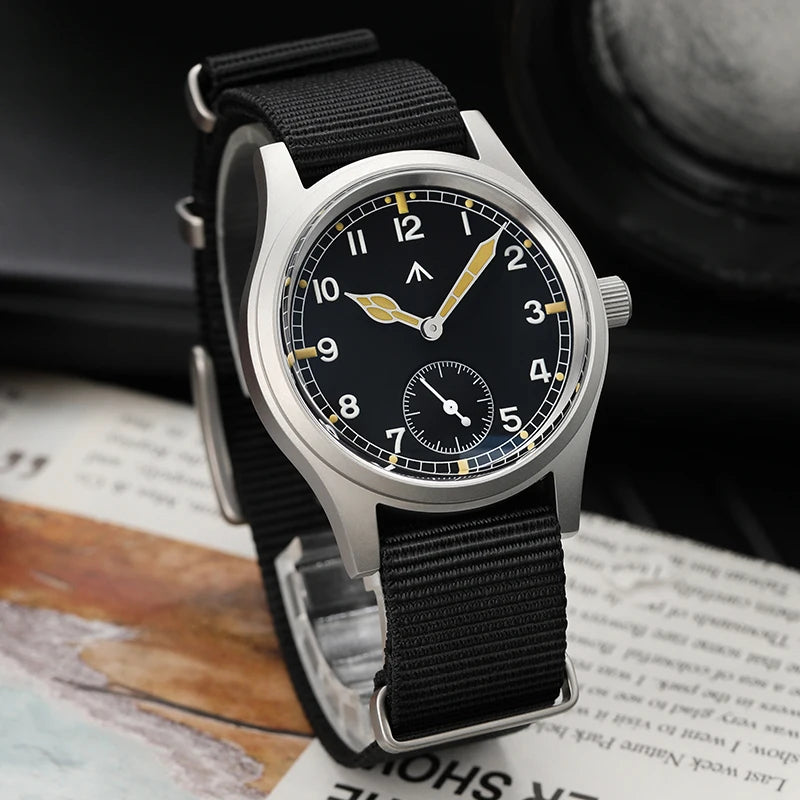 Militado V2 Version Military D12 Watch 36mm AR Sapphire Quartz Movement Watches Waterproof Sub-second Stainless Steel Wristwatch