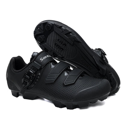 Santic Mountain Bike Lock Shoes for Men SPD Locking Shoes MTB Bike Accessories Breathable Self-Locking Unisex Cycling Sneakers