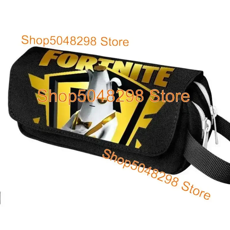 Estojo Grande em Lona Kawaii para Lápis e Canetas, para Rapazes e Raparigas, Estampa Fortnite, Material Escolar, Papelaria, Presente de Aniversário para Adolescentes
