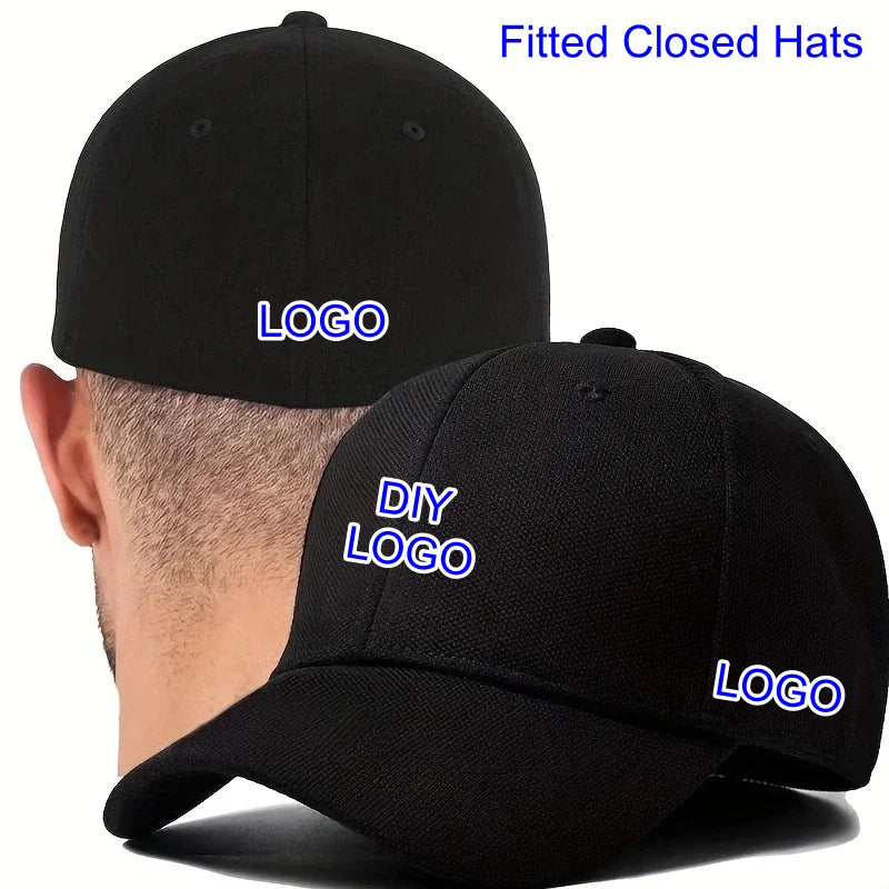 Custom Logo Sport Caps Full Closed Fitted Baseball Cap Hat Dad Hats Outdoor Golf Caps for Wen Women Hip Hop Snapback Visor Caps