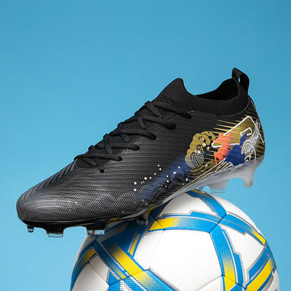 New Men Football Boots Cleats Training Shoes Soccer Shoes Non-Slip Match Ultralight Soccer FG Long Spikes Outdoor Drop Shipping