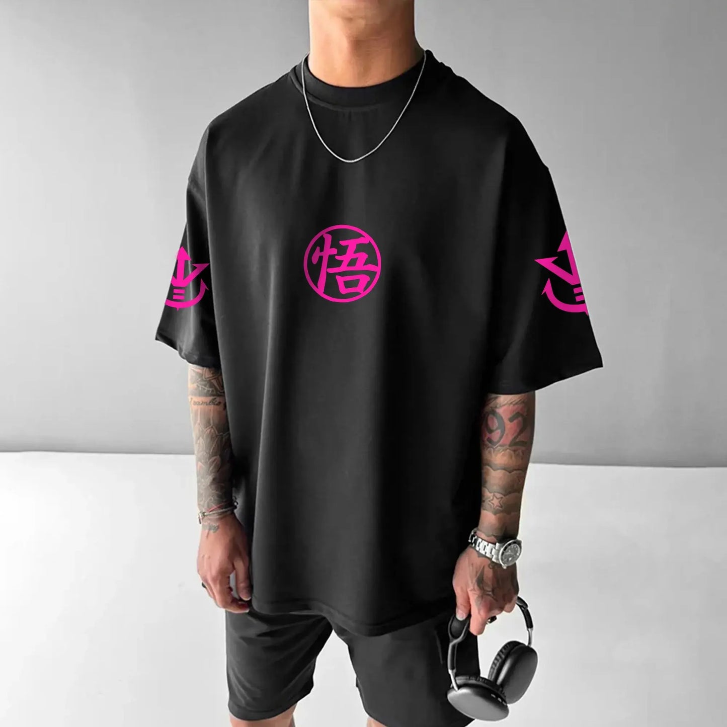 Dragon Ball Japanese Anime Goku Men's T-shirt Summer Cotton Boy Y2k Harajuku Children's Parent-child Leisure Short Sleeves