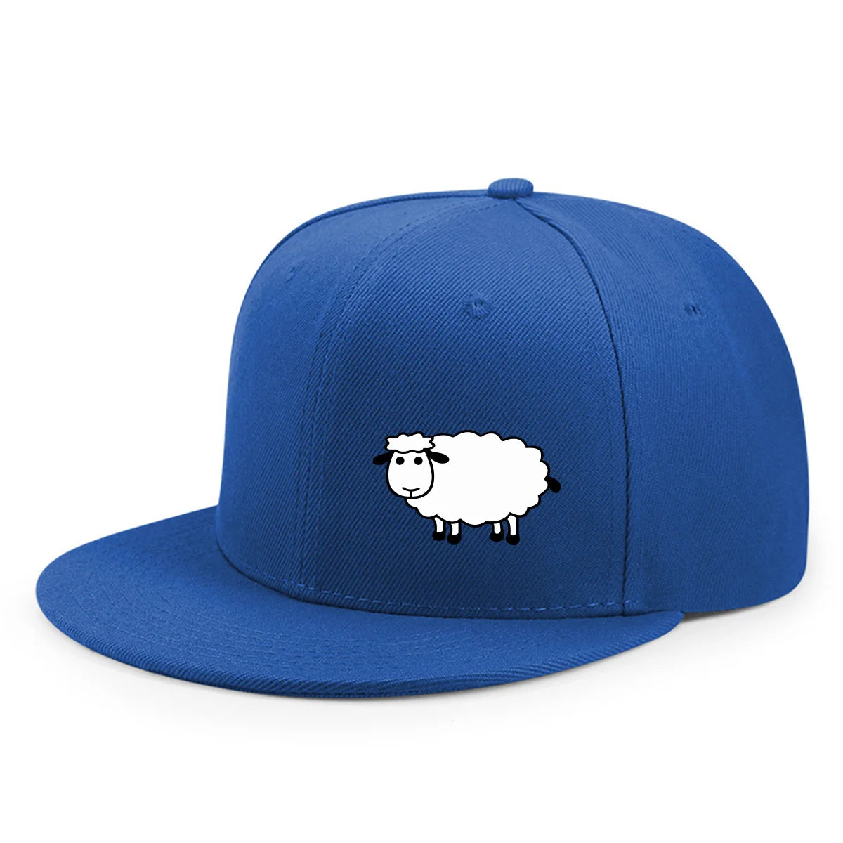 Casquette de baseball unisexe ajustable - Casquette de style urbain à visière plate avec motif de mouton : un accessoire décontracté, polyvalent et personnalisable